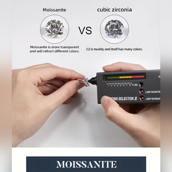 GENUINE Moissanite Wedding Band, Wedding Rings 0.35ct D Color VVS1 - Picture 9 of 14